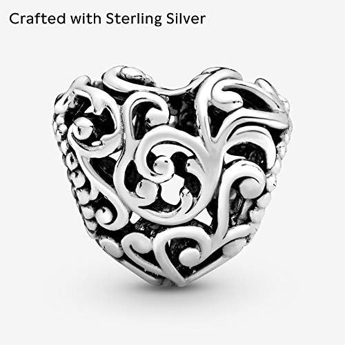  Pandora Womens Moments Royal Open Heart Charm Sterling Silver 797672