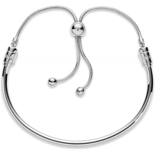  Pandora Moments Sliding 597953CZ Womens Bangle, Silver