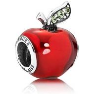 Pandora Disney Snow Whites Red Apple Charm Sterling Silver, Cubic Zirconia, Enamel 791572EN73