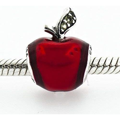  Pandora Disney Snow Whites Red Apple Charm Sterling Silver, Cubic Zirconia, Enamel 791572EN73
