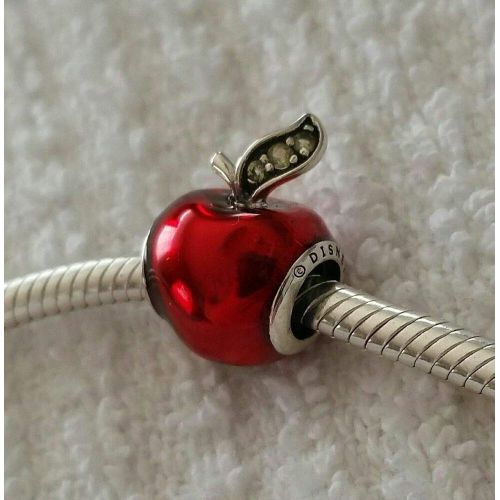  Pandora Disney Snow Whites Red Apple Charm Sterling Silver, Cubic Zirconia, Enamel 791572EN73