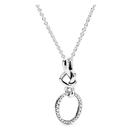  Pandora 398078CZ-60 Womens Necklace with Pendant and Pendant 925 Sterling Silver