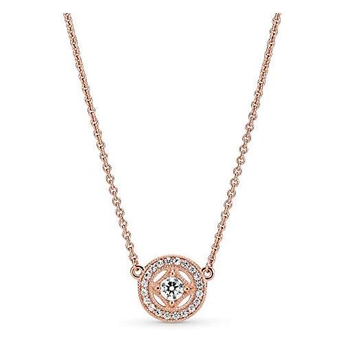  Pandora 380523CZ-45 Womens Necklace with Pendant Gold-Plated Zirconia