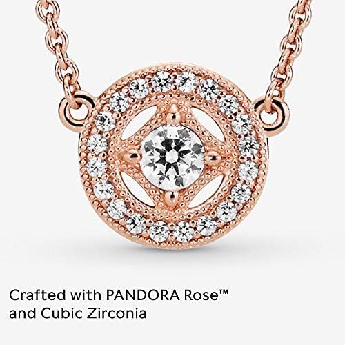  Pandora 380523CZ-45 Womens Necklace with Pendant Gold-Plated Zirconia