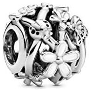 Pandora Open Crafted White Daisy Charm 1.1cm Silver