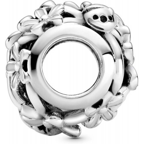  Pandora Open Crafted White Daisy Charm 1.1cm Silver