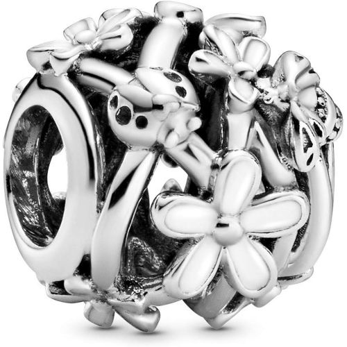  Pandora Open Crafted White Daisy Charm 1.1cm Silver