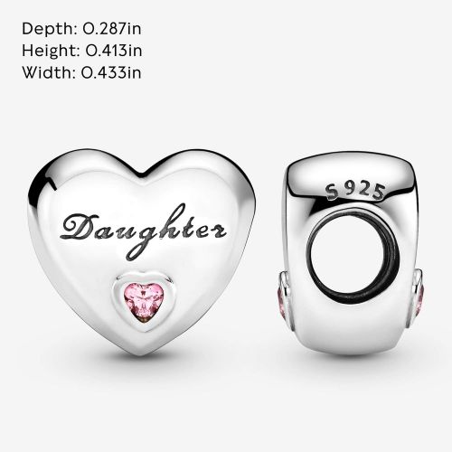  Pandora Element Daughter Heart with German Inscription