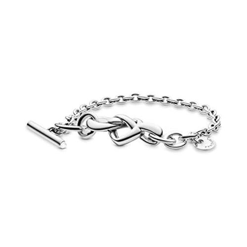  Pandora 598100 Womens Bracelet Knotted Heart, Silver