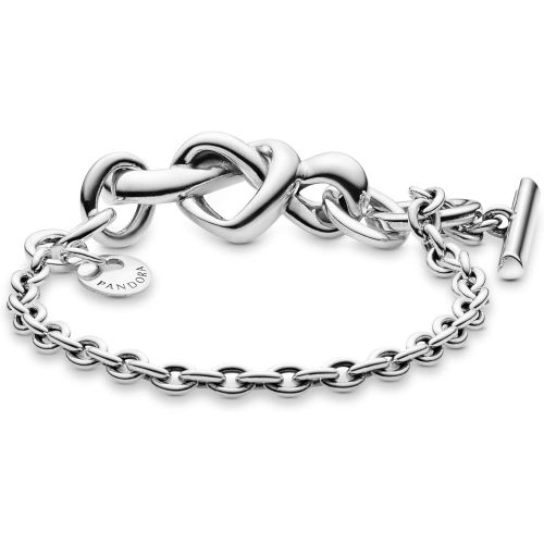  Pandora 598100 Womens Bracelet Knotted Heart, Silver