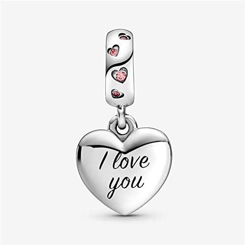  Pandora 798887C01 Mum Inscription Heart Charm Pendant, Multi-Coloured, 1.02 cm