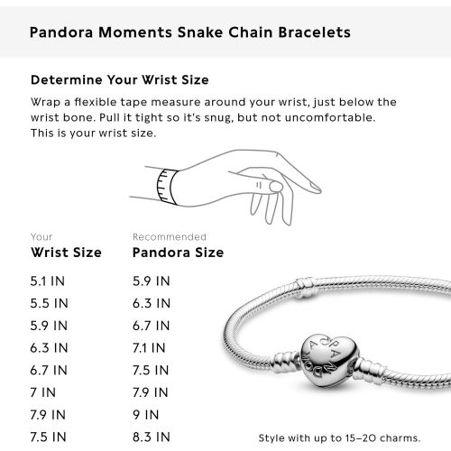  Pandora Womens Bracelet 925 Sterling Silver  590719 17.0 cm 17