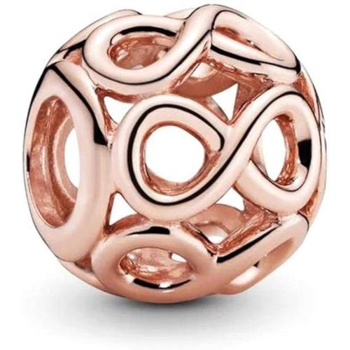  Pandora Rose Openwork Infinity Charm 14 carat rose gold plated metal alloy 781872