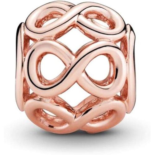  Pandora Rose Openwork Infinity Charm 14 carat rose gold plated metal alloy 781872