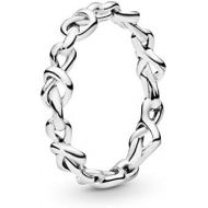 Pandora Womens Ring Knotted Hearts 198018, Sterling Silver, Silver