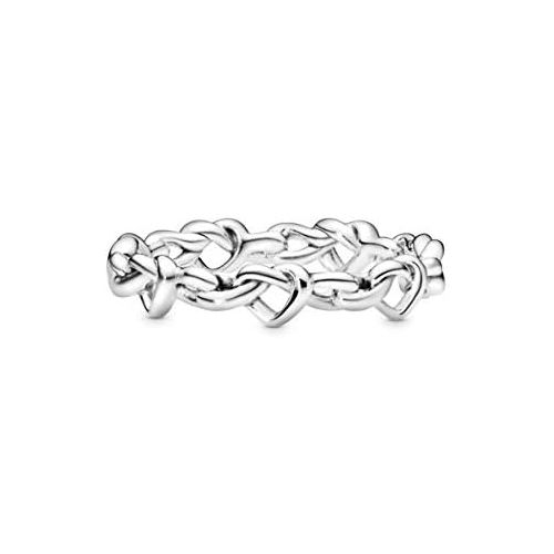  Pandora Womens Ring Knotted Hearts 198018, Sterling Silver, Silver