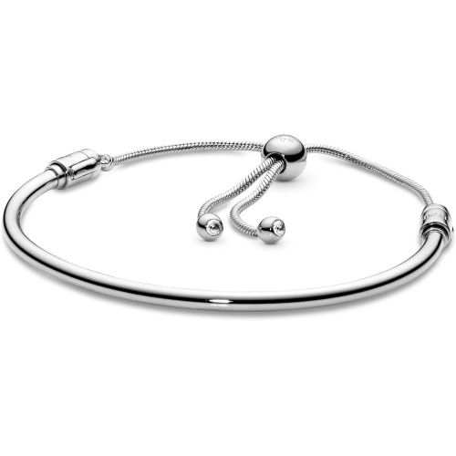  Pandora Moments Sliding 597953CZ Womens Bangle, Silver