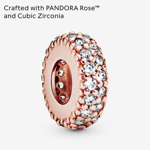  Pandora 781359CZ Womens Charm Pink Pave Inspiration Pearl Pink