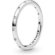 Pandora 190945CZ Womens Ring in Sterling Silver with White Zirconia, Silver