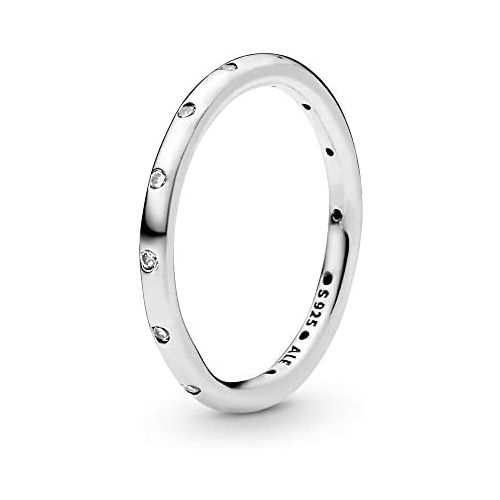  Pandora 190945CZ Womens Ring in Sterling Silver with White Zirconia, Silver