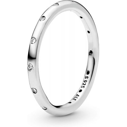  Pandora 190945CZ Womens Ring in Sterling Silver with White Zirconia, Silver