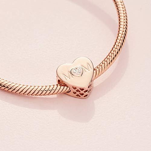  Pandora Moments Mother Heart Womens Charm Pandora Rose 10.5 x 11 mm