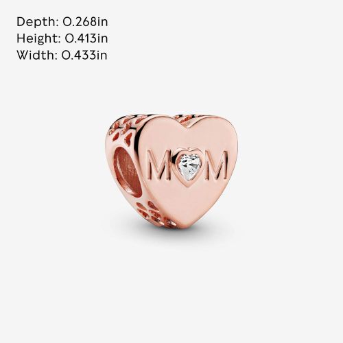  Pandora Moments Mother Heart Womens Charm Pandora Rose 10.5 x 11 mm