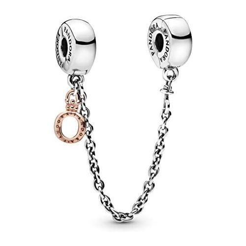  Pandora Rose Safety Chain Dangling Crown O 788313, Silver