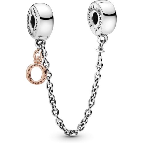  Pandora Rose Safety Chain Dangling Crown O 788313, Silver