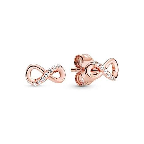  Pandora Sparkling Infinity Stud Earrings Cubic Zirconia