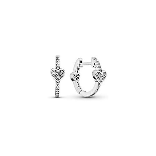  Pandora 297290CZ Womens Creole Earrings 925 Sterling Silver Zirconia