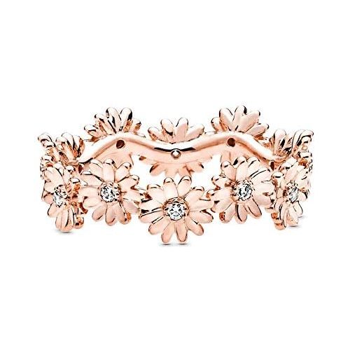  Pandora Rose 188799C01 Womens Ring Sparkling Daisy Crown, Base Metal, Rose Gold