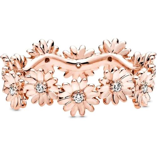  Pandora Rose 188799C01 Womens Ring Sparkling Daisy Crown, Base Metal, Rose Gold