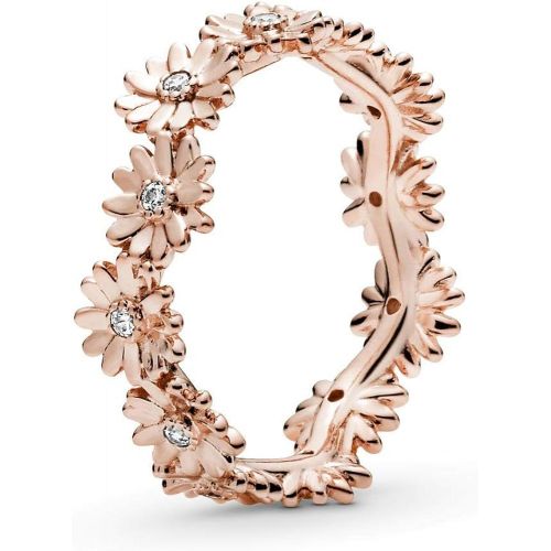  Pandora Rose 188799C01 Womens Ring Sparkling Daisy Crown, Base Metal, Rose Gold