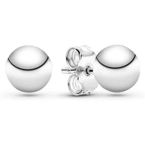  Pandora Womens Classic Metal Pearl Stud Earrings Sterling Silver 297568