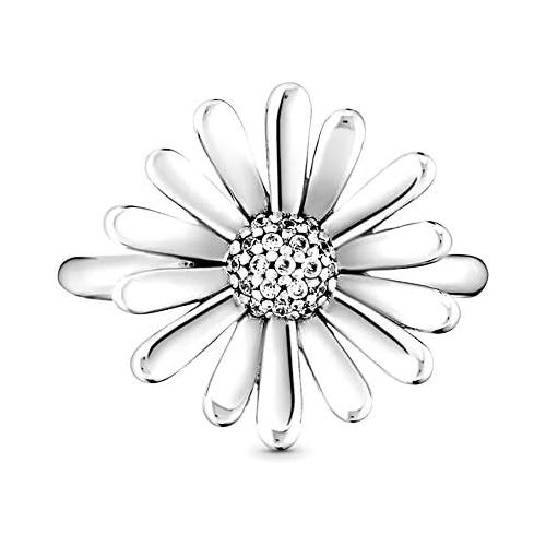  Pandora Silver Statement Ring for Women Pave Daisy 198817C01