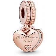 Pandora Moments Mother & Daughter Hearts Womens Charm Pendant Pandora Rose 23 mm