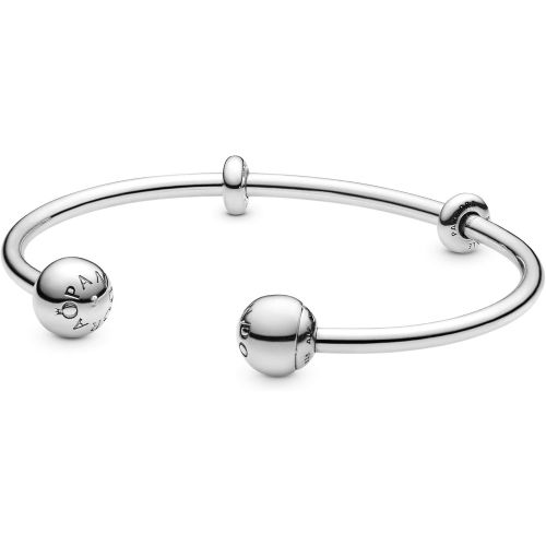  Pandora Ladies Bangles 925 Sterling Silver 596477-2, 17.5 cm