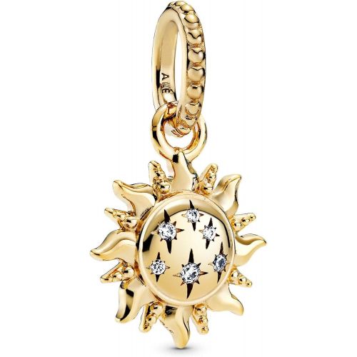  Pandora Sparkling Sun Pendant 368793C01 Gold 1.4 cm