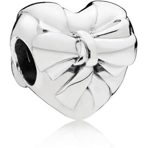  Pandora Moments Brilliant Heart Bow Womens Bead Charm 925 Sterling Silver 11.5 x 12 mm
