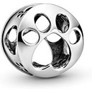 Pandora Open Crafted Dog Paw Print Charm 798869C00 Silver 1.2 cm