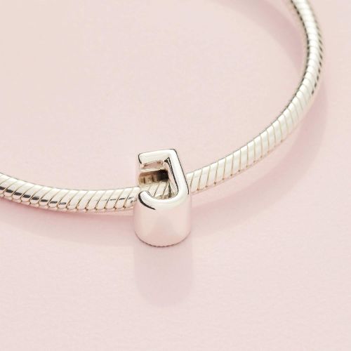  Pandora Womens Moments Letter J Alphabet Charm Sterling Silver Cubic Zirconia 797464