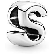 Pandora Womens Moments Letter S Alphabet Charm Sterling Silver Cubic Zirconia 797473