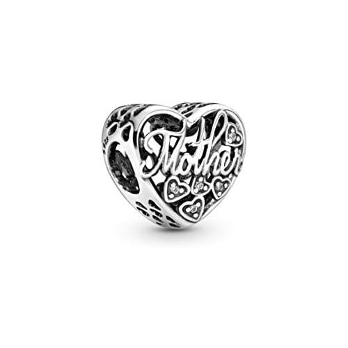  Pandora Moments Open Mother & Son Charm Sterling Silver Cubic Zirconia 792109CZ