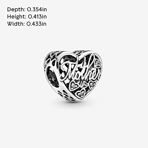  Pandora Moments Open Mother & Son Charm Sterling Silver Cubic Zirconia 792109CZ