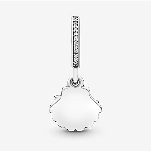  Pandora Moments 792076CZF Starfish and Shell Charm Pendant Sterling Silver Cubic Zirconia