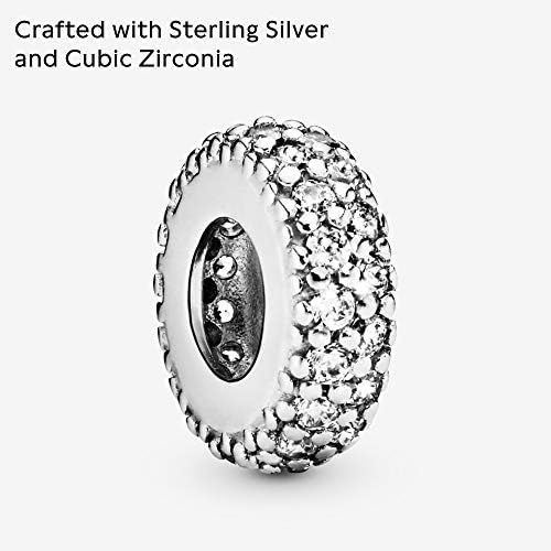  Pandora Pave Clear Stone Stopper Charm Inspiration 791359CZ