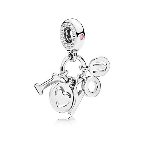  Pandora 796596FPC Womens Bead Charms 925 Sterling Silver Zirconia