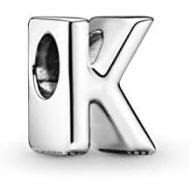 Pandora Womens Moments Letter K Alphabet Charm Sterling Silver 797465