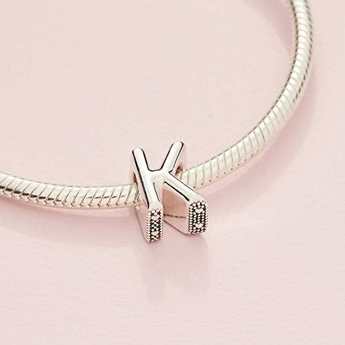  Pandora Womens Moments Letter K Alphabet Charm Sterling Silver 797465